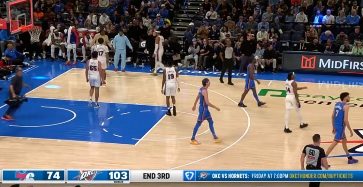 多名主力輪休！雷霆三節(jié)破百 103-74領先76人29分
