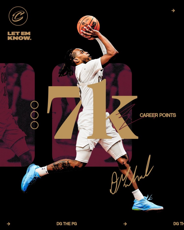 未來可期！加蘭騎士生涯得分達(dá)到7000分 隊史第11位！