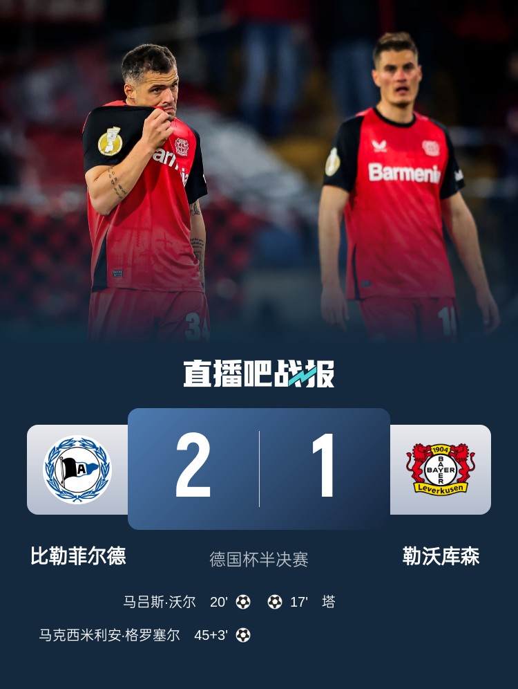 比勒菲爾德是史上第4支晉級(jí)德國(guó)杯決賽的德丙球隊(duì)，此前3隊(duì)未奪冠